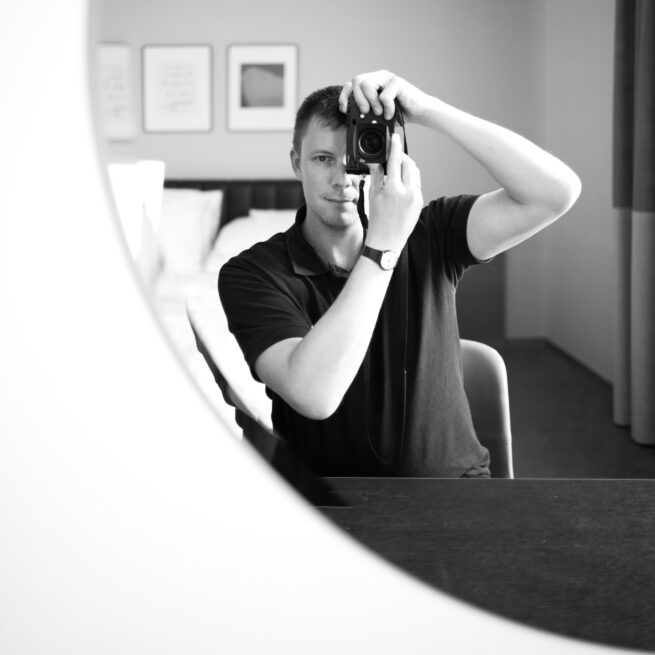 Ein Blick in den Spiegel.